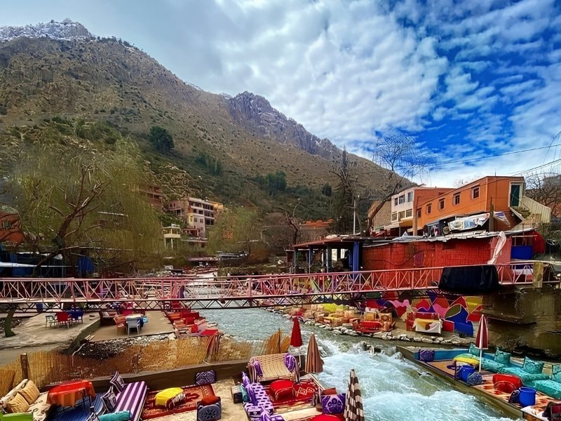 Berber village nestled in the High Atlas Mountains